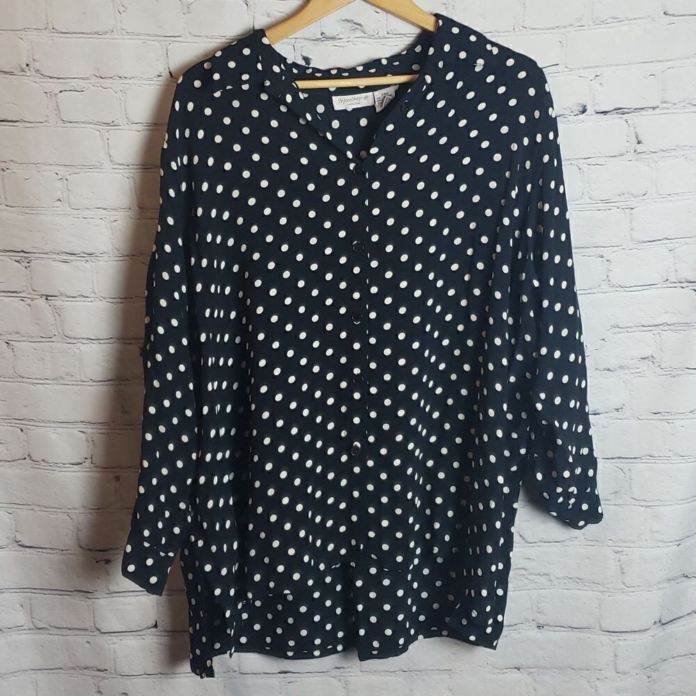 Vintage Brylane Woman Polka Dot Top